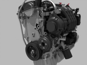 engine with transmission Modello 3D