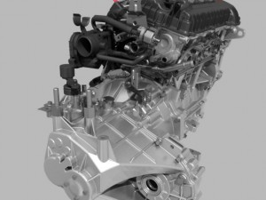 engine with transmission Modello 3D