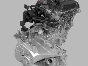 motore con trasmissione Modello 3D