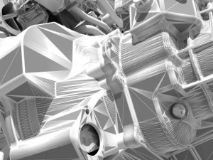 motore con trasmissione Modello 3D