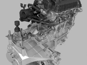 motore con trasmissione Modello 3D