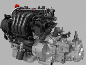 engine with transmission Modello 3D
