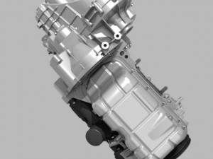 engine with transmission Modello 3D