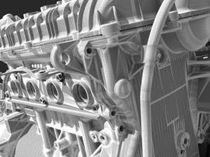 motore con trasmissione Modello 3D