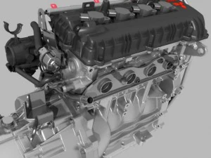 motore con trasmissione Modello 3D