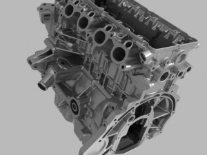 engine with transmission exhaust Modelo 3D