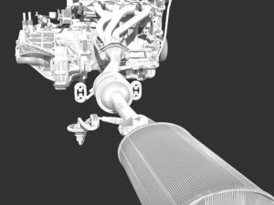 engine with transmission exhaust 3D Model