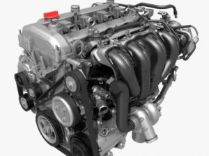 motor de 4 cilindros do carro 01 Modelo 3D