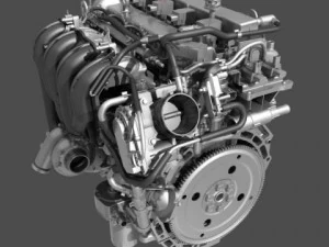 car 4 cylinder engine 01 3D Model