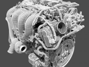 car 4 cylinder engine 01 3D मॉडल