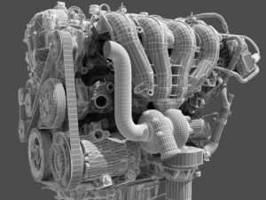 car 4 cylinder engine 01 3D मॉडल