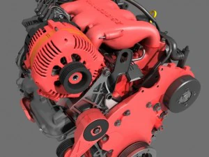 moteur v6 de voiture Modèle 3D