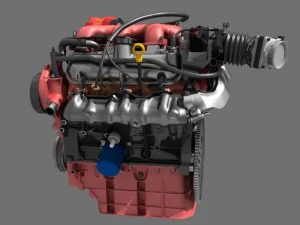 moteur v6 de voiture Modèle 3D