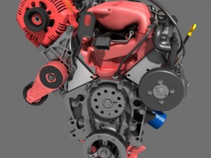 car v6 engine Modello 3D