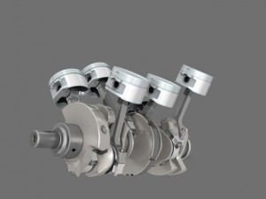 car v6 engine Modello 3D