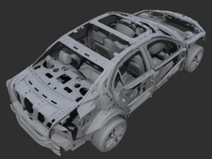 car frame 02 3D Model