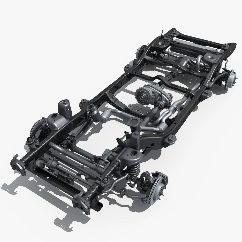 car chassis 02 3D Model .c4d .max .obj .3ds .fbx .stl .blend 