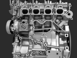 4 cylinder engine block cutaway 3D Модель