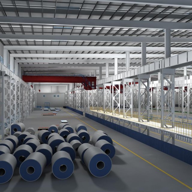 factory interior scene Modelo 3D .c4d .max .obj .3ds .fbx .stl .blend 