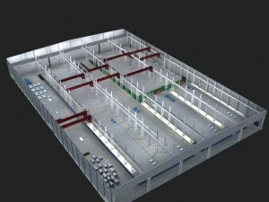 factory interior scene 3D Model