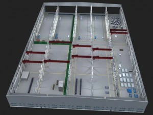 factory interior scene 3D Model