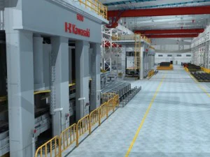 cena interior da fábrica Modelo 3D