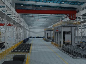 factory interrior scene Modello 3D