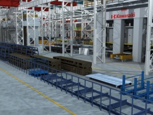 factory interrior scene Modello 3D