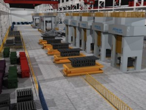 factory interrior scene Modello 3D
