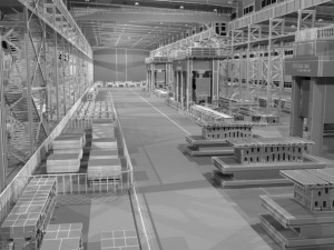 factory interrior scene Modello 3D