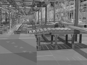factory interrior scene Modello 3D