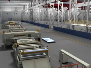 factory interior scene and equipment Model 3D
