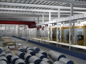 factory interior scene and equipment 3D 模型
