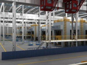 factory interior scene and equipment 3D 模型