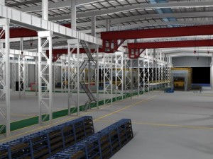 factory interior scene and equipment 3D 模型