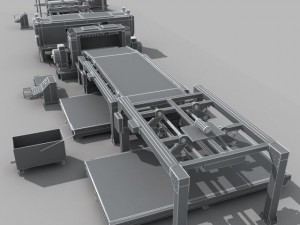 factory interior scene and equipment 3D 模型