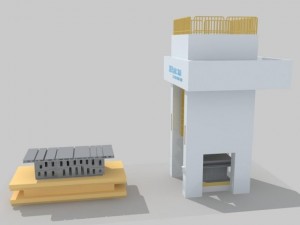 factory interior scene and equipment 3D 模型