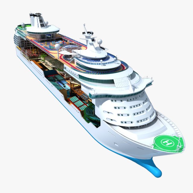 mariner of the seas cruise cutaway 3Dモデル .c4d .max .obj .3ds .fbx .stl .blend 