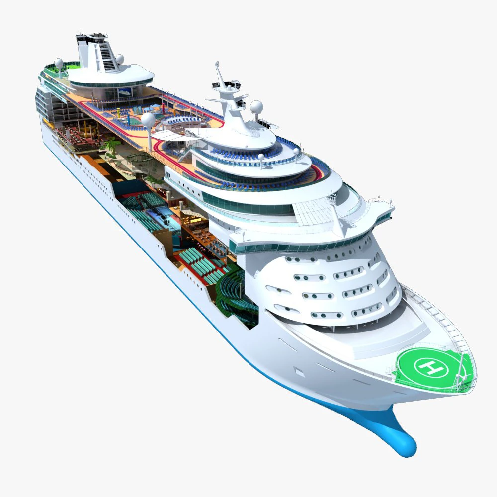 mariner of the seas cruise cutaway 3D Model .c4d .max .obj .3ds .fbx .stl .blend 