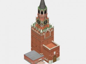 moscow kremlin spasskaya tower 3D 模型