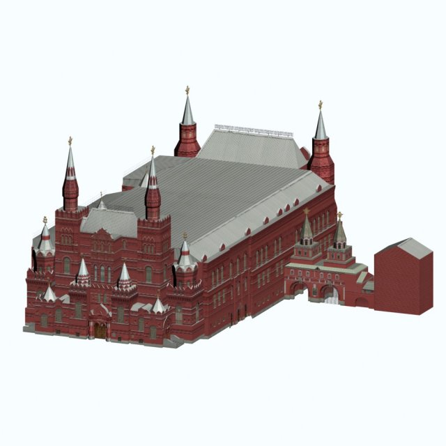 moscow kremlin state historical museum 3D Модель .c4d .max .obj .3ds .fbx .stl .blend 