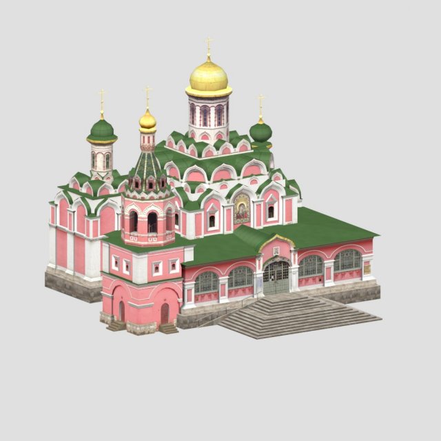 moscow kremlin kazanskiy sobor 3D Модель .c4d .max .obj .3ds .fbx .stl .blend 
