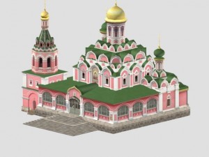 moscow kremlin kazanskiy sobor 3D Модель