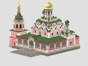 moscow kremlin kazanskiy sobor 3D Model