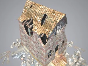 ruined house 001 3D Model