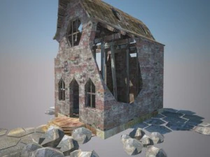 ruined house 001 3D Model