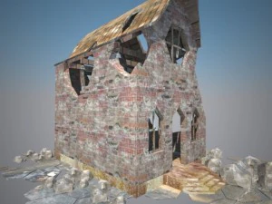 ruined house 001 3D Model