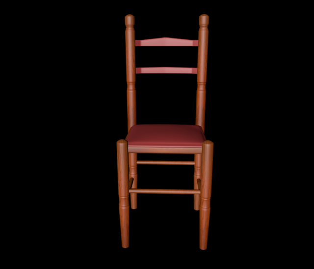 simple chair 3D Model .c4d .max .obj .3ds .fbx .stl .blend 