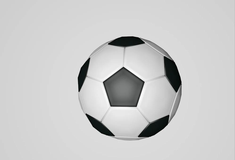Soccer ball low poly 3D Model .c4d .max .obj .3ds .fbx .stl .blend 