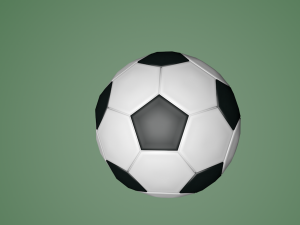 Soccer ball low poly 3D Modell